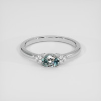 0.43 Ct. Bi Color Sapphire Ring, 14K White Gold 1