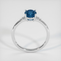 1.72 Ct. Greenish Blue Sapphire Ring, 18K White Gold 3