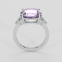 4.26 Ct. Purple Rose Quartz Ring, 18K White Gold 3