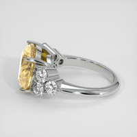 7.12 Ct. Yellow Citrine Ring, 18K White Gold 4
