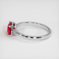 1.14 Ct. Ruby Ring, 18K White Gold 4