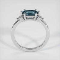 1.36 Ct. Greyish Blue Sapphire Ring, 18K White Gold 3