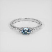 0.52 Ct. Bi Color Sapphire Ring, 18K White Gold 1