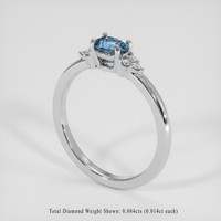 0.52 Ct. Bi Color Sapphire Ring, 18K White Gold 2
