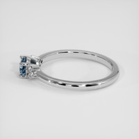 0.52 Ct. Bi Color Sapphire Ring, 18K White Gold 4