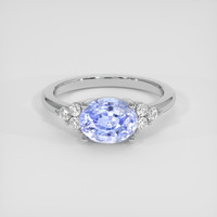 1.93 Ct. Blue Sapphire Ring, 18K White Gold 1