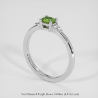 0.43 Ct. Bi Color Sapphire Ring, 18K White Gold 2