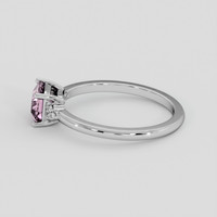 1.20 Ct. Purplish Pink Sapphire Ring, 18K White Gold 4