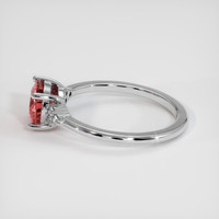 2.04 Ct. Padparadscha Sapphire Ring, 18K White Gold 4