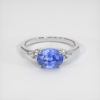 1.53 Ct. Blue Sapphire Ring, 18K White Gold 1