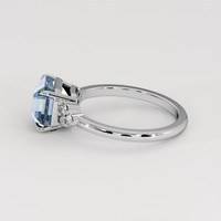4.01 Ct. Bi Color Sapphire Ring, 18K White Gold 4