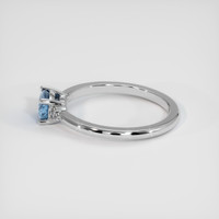 0.70 Ct. Sapphire Ring, 18K White Gold 4