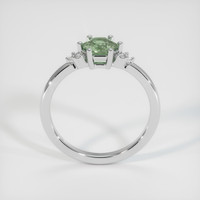0.89 Ct. Green Sapphire Ring, 18K White Gold 3