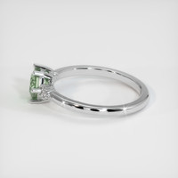 0.89 Ct. Green Sapphire Ring, 18K White Gold 4