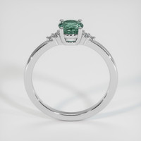 0.75 Ct. Greenish Blue Sapphire Ring, 18K White Gold 3