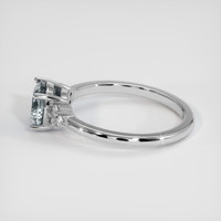 1.60 Ct. Greyish Blue Sapphire Ring, 18K White Gold 4