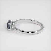 1.05 Ct. Grey Sapphire Ring, 18K White Gold 4