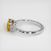 1.78 Ct. Orange Sapphire Ring, 18K White Gold 4