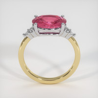 3.06 Ct. Padparadscha Sapphire Ring, 18K White & Yellow 3