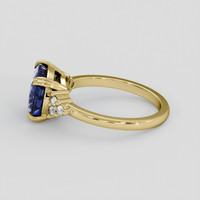 4.21 Ct. Blue Sapphire Ring, 10K Yellow Gold 4