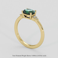 1.52 Ct. Bluish Green Sapphire Ring, 10K Yellow Gold 2