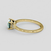 1.52 Ct. Bluish Green Sapphire Ring, 10K Yellow Gold 4