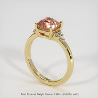 2.33 Ct. Padparadscha Sapphire Ring, 10K Yellow Gold 2