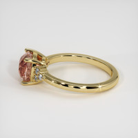 2.33 Ct. Padparadscha Sapphire Ring, 10K Yellow Gold 4
