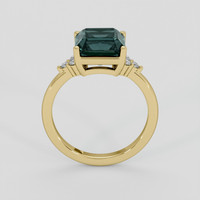 3.30 Ct. Greenish Blue Sapphire Ring, 10K Yellow Gold 3