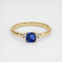 0.55 Ct. Sapphire Ring, 14K Yellow Gold 1