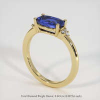 1.57 Ct. Blue Sapphire Ring, 14K Yellow Gold 2