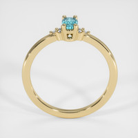 0.31 Ct. Electric Blue Paraiba Tourmaline Ring, 14K Yellow Gold 3