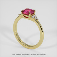 1.86 Ct. Pinkish Red Ruby Ring, 14K Yellow Gold 2