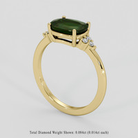 1.85 Ct. Bluish Green Sapphire Ring, 14K Yellow Gold 2