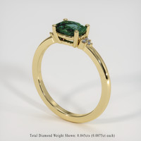 1.10 Ct. Sapphire Ring, 14K Yellow Gold 2