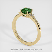 1.10 Ct. Green Sapphire Ring, 14K Yellow Gold 2