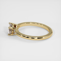 1.16 Ct. Peach Sapphire Ring, 14K Yellow Gold 4