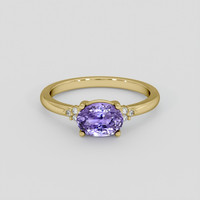 1.91 Ct. Violet Sapphire Ring, 14K Yellow Gold 1