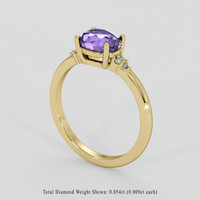 1.91 Ct. Violet Sapphire Ring, 14K Yellow Gold 2