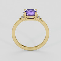 1.91 Ct. Violet Sapphire Ring, 14K Yellow Gold 3
