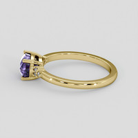 1.91 Ct. Violet Sapphire Ring, 14K Yellow Gold 4