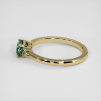 1.37 Ct. Bluish Green Sapphire Ring, 14K Yellow Gold 4