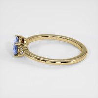 0.72 Ct. Blue Sapphire Ring, 14K Yellow Gold 4