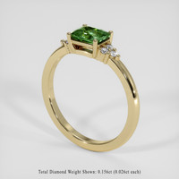 1.59 Ct. Green Sapphire Ring, 14K Yellow Gold 2