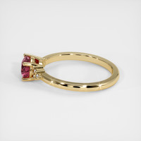 1.04 Ct. Reddish Pink Sapphire Ring, 14K Yellow Gold 4