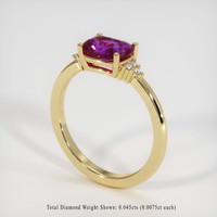 2.02 Ct. Pinkish Purple Sapphire Ring, 14K Yellow Gold 2