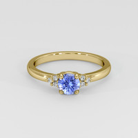 0.55 Ct. Blue Sapphire Ring, 14K Yellow Gold 1