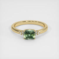 1.28 Ct. Green Sapphire Ring, 14K Yellow Gold 1