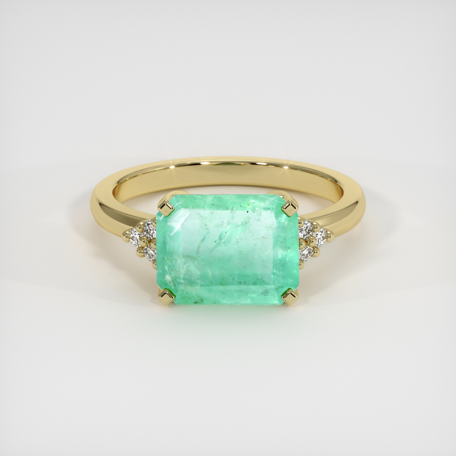 Emerald Ring 1.59 Ct. 18K Yellow Gold | The Natural Emerald Company