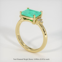 1.59 Ct. Emerald Ring, 18K Yellow Gold 2